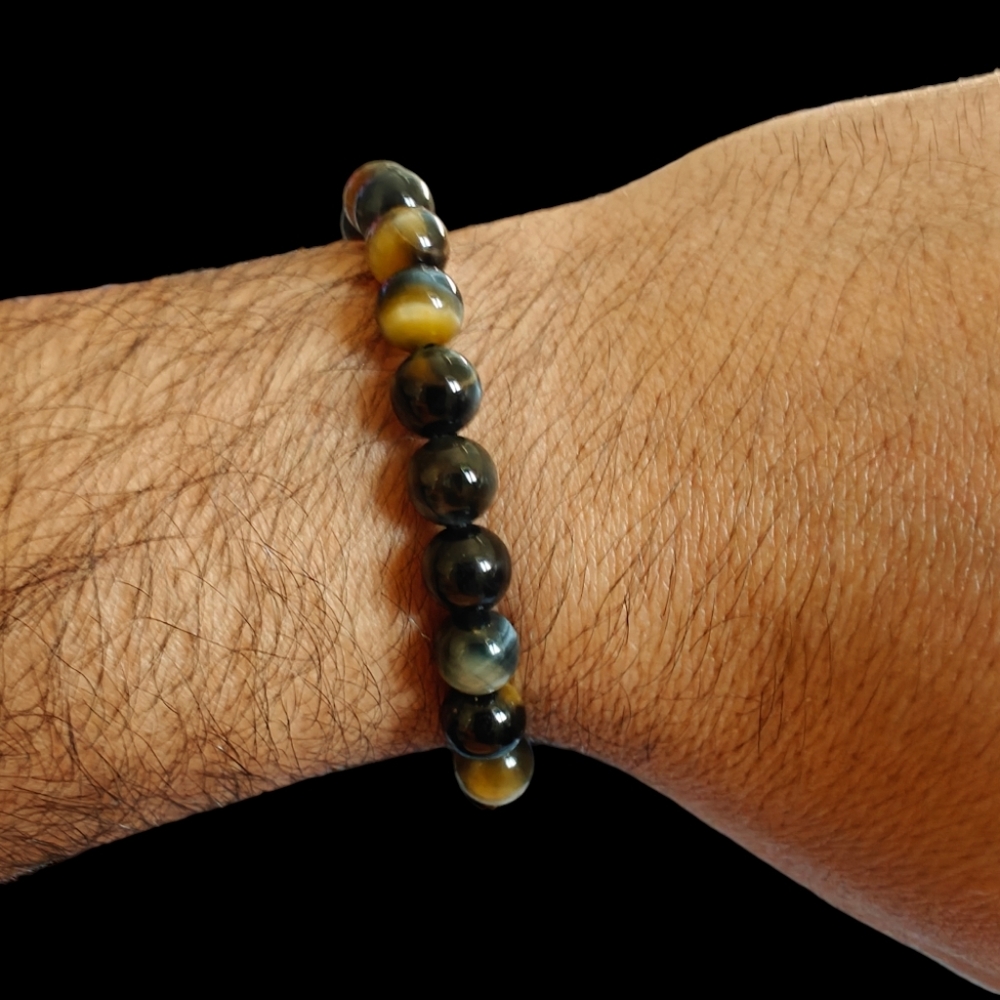 Golden Tiger Eye Bracelet - Unisex 8mm - Picture 6 of 6